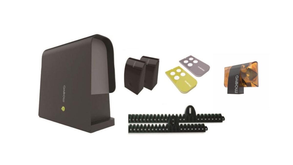 Moovo LN432 - 2 piloty, fotokomórki, lampa, listwa 4 m