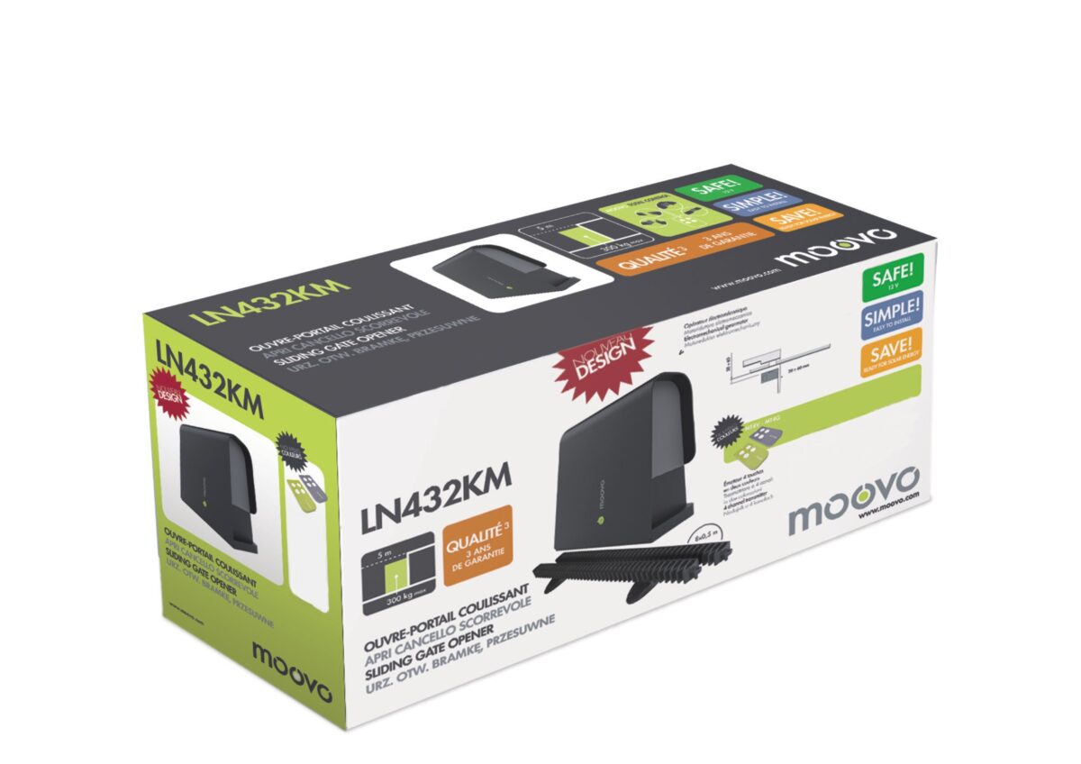 Moovo LN432 - 2 piloty, listwa 4 m