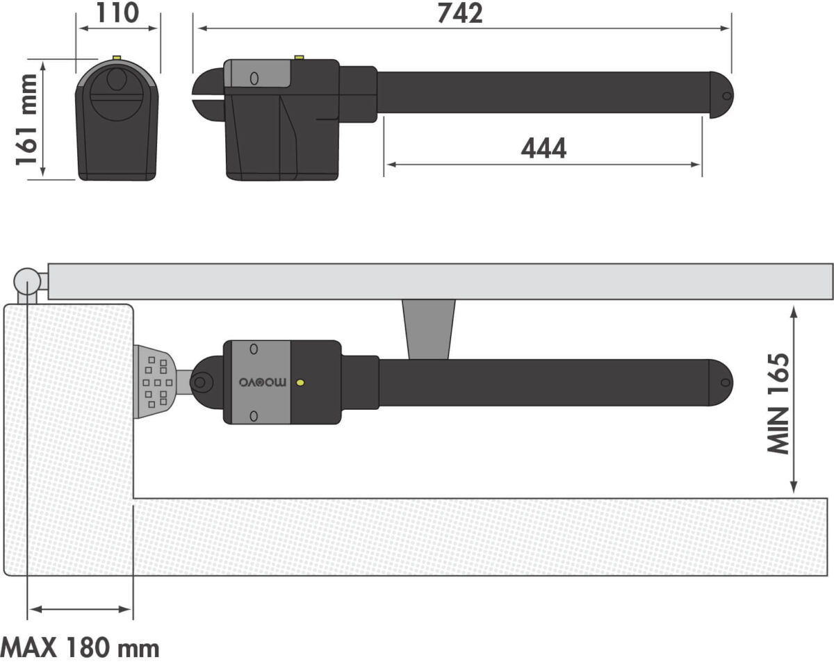 Moovo XW432 - 2 piloty, lampa