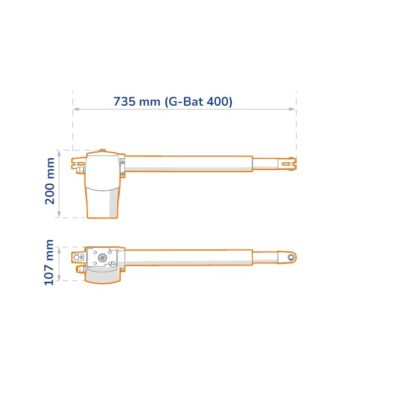 Genius G-BAT 400 SX - siłownik pojedynczy lewy